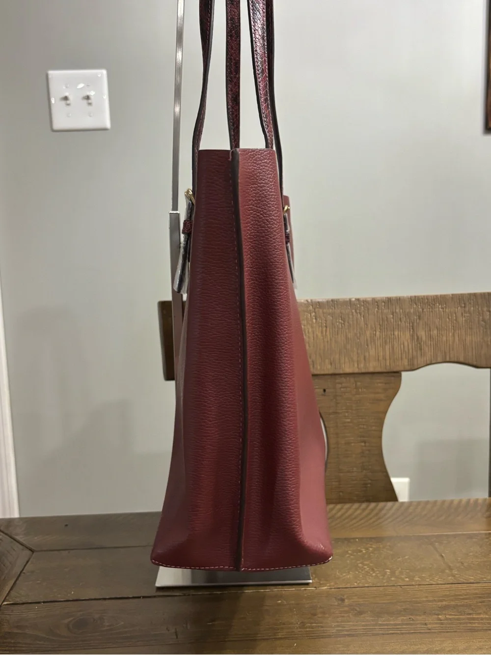Coach Mollie Tote in Wine Red